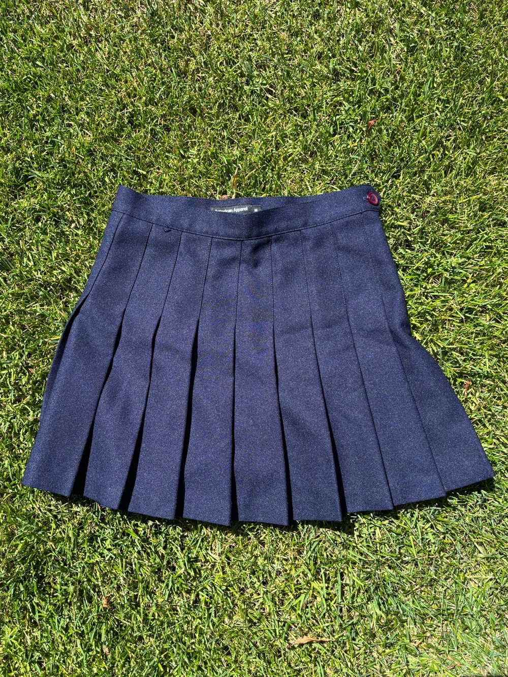 American Apparel navy pleated tennis skirt